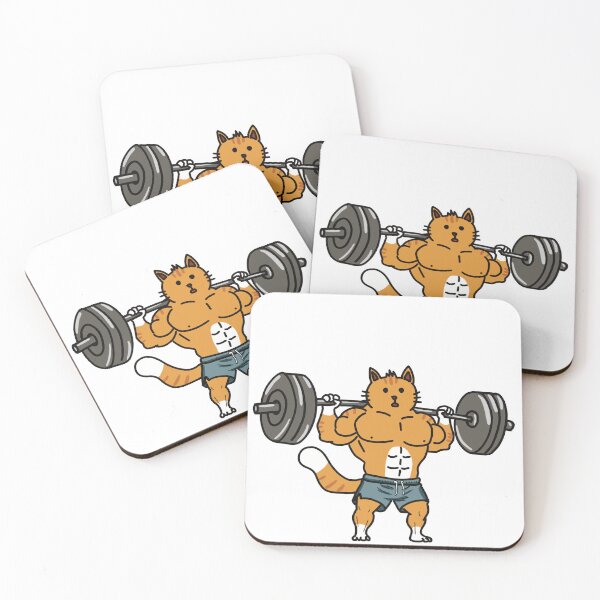 Item preview, Barbell Squat Cat designed and sold by Bobo-fish.