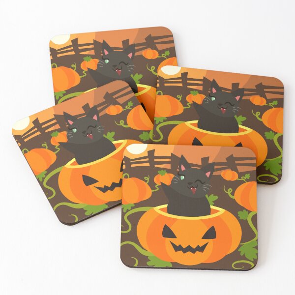 Item preview, Black Kitten: Pumpkin Paws designed and sold by Kyna Arts.