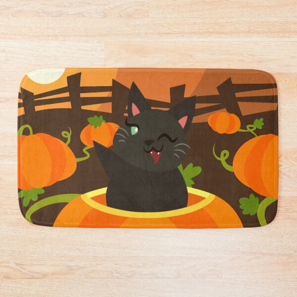 Item preview, Black Kitten: Pumpkin Paws designed and sold by Kyna Arts.