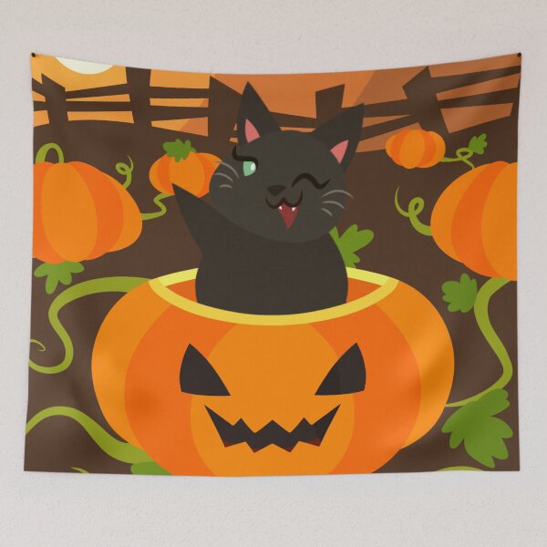 Item preview, Black Kitten: Pumpkin Paws designed and sold by Kyna Arts.