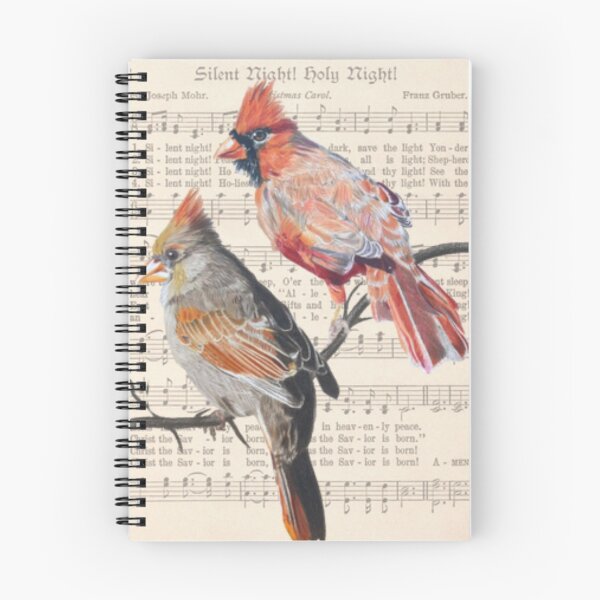 Item preview, Silent Night Cardinals Christmas Greeting Card designed and sold by Heather Barker.