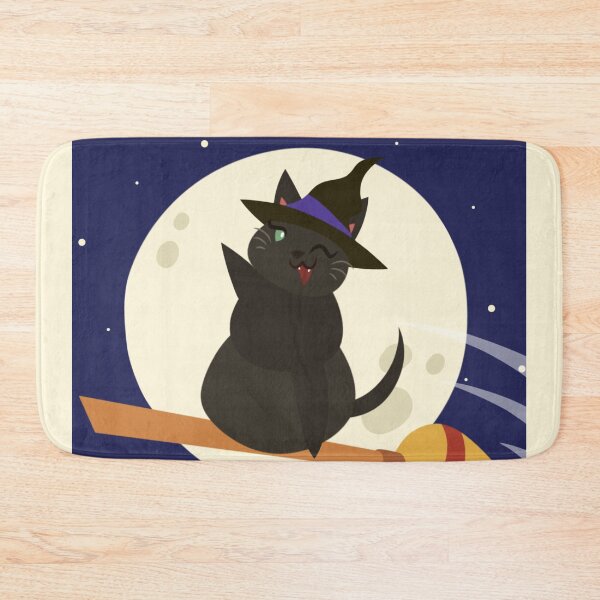 Item preview, Black Kitten: Witchy Ride  designed and sold by Kyna Arts.