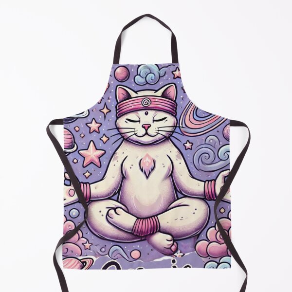 Item preview, Cosmic Yoga Cat - Relaxation and Starry Whimsy designed and sold by M22--.