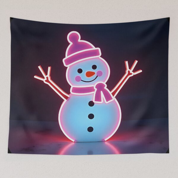 Item preview, Winter Season - Neon Light Snowman - 02 designed and sold by kjp-design.