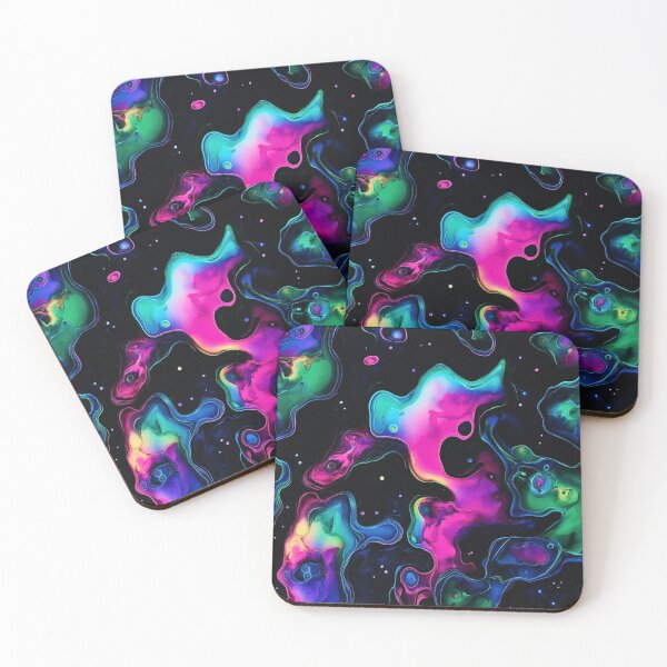 Item preview, Liquid Neon Purple and Green Alcohol Ink Pattern designed and sold by HausKatz.