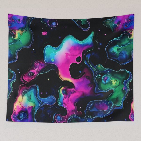 Item preview, Liquid Neon Purple and Green Alcohol Ink Pattern designed and sold by HausKatz.