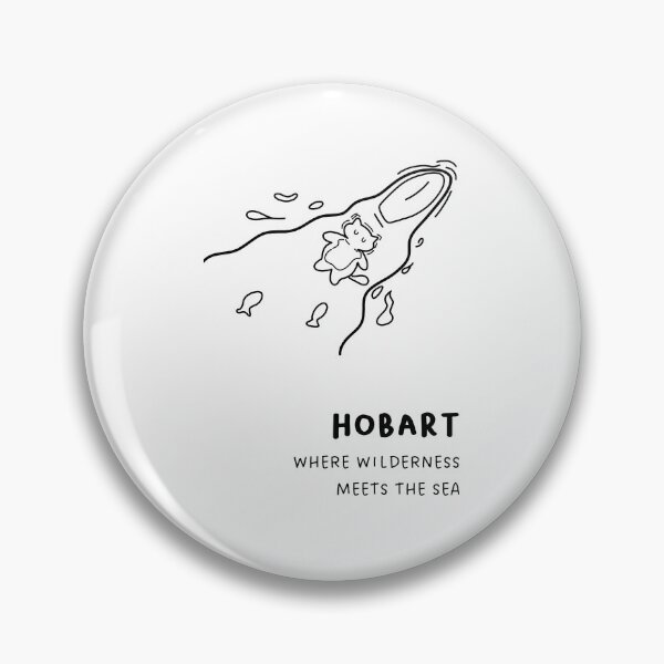Item preview, "Hobart: Where Wilderness Meets the Sea" | A cat floating on a raft designed and sold by RM-Journey.