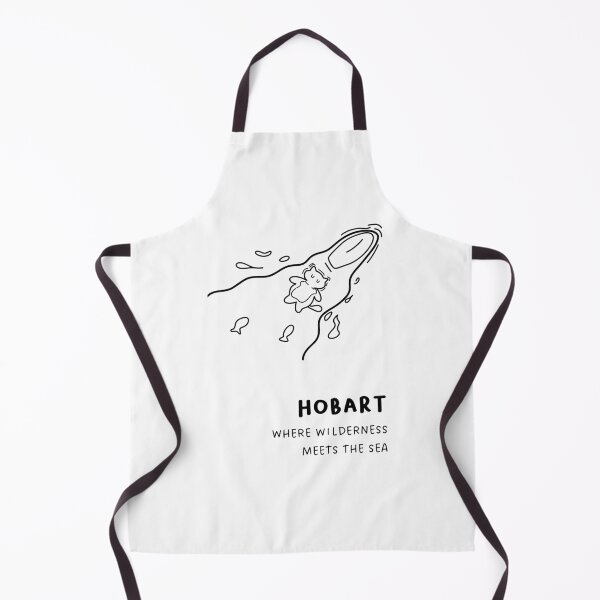 Item preview, "Hobart: Where Wilderness Meets the Sea" | A cat floating on a raft designed and sold by RM-Journey.
