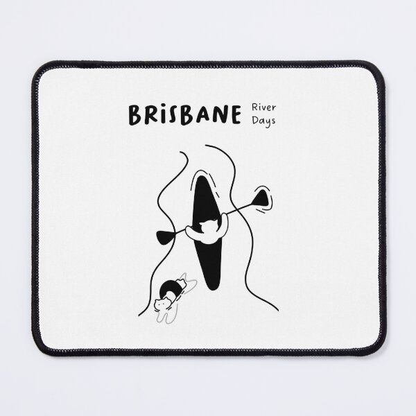 Item preview, "Brisbane River Days" | Illustration of a Cat Using a Kayak and a Cat Swimming designed and sold by RM-Journey.