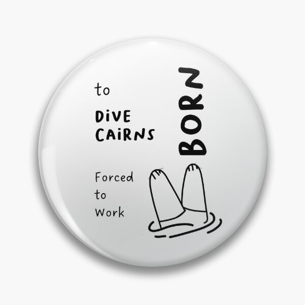 Item preview, "Born to Dive Cairns, Forced to Work" | Illustration of a Diving Cat's Feet designed and sold by RM-Journey.