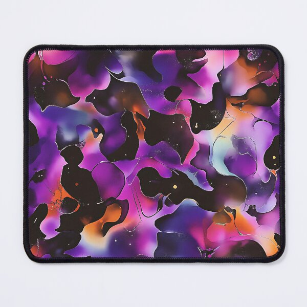 Item preview, Neon Purple Leaves Alcohol Ink Pattern designed and sold by HausKatz.