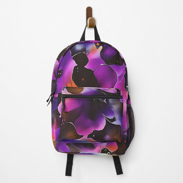 Item preview, Neon Purple Leaves Alcohol Ink Pattern designed and sold by HausKatz.