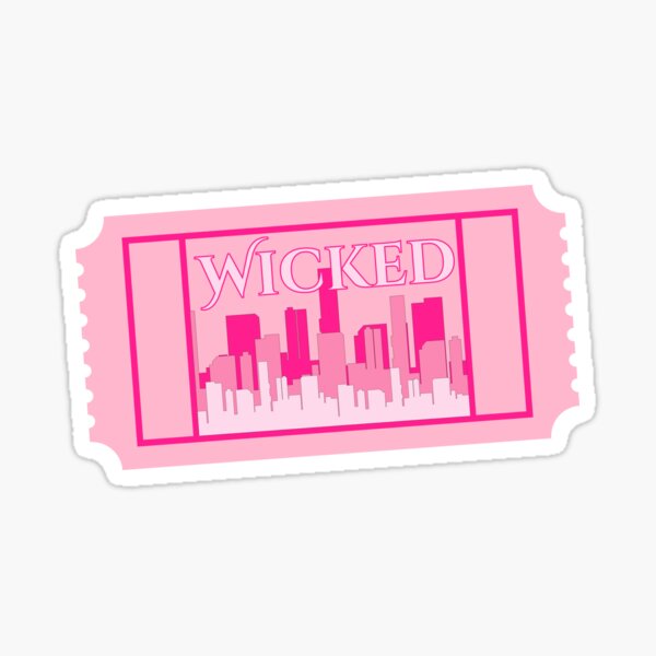 Item preview, Pink Wicked Emerald City Broadway Ticket designed and sold by ModernintheMix.