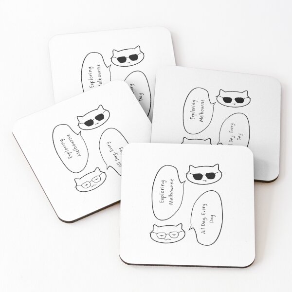 Item preview, Exploring Melbourne All Day, Every Day | Cute Cat Illustration designed and sold by RM-Journey.