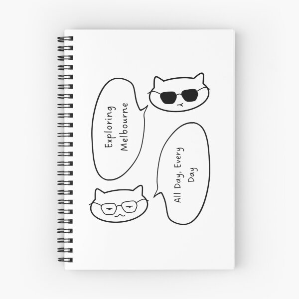 Item preview, Exploring Melbourne All Day, Every Day | Cute Cat Illustration designed and sold by RM-Journey.