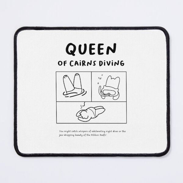 Item preview, Queen of Cairns Diving | Cat Illustration designed and sold by RM-Journey.