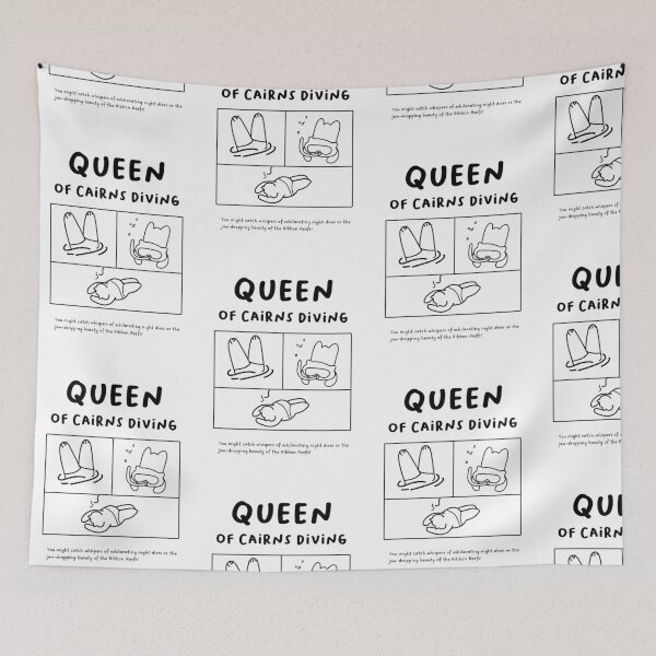 Item preview, Queen of Cairns Diving | Cat Illustration designed and sold by RM-Journey.
