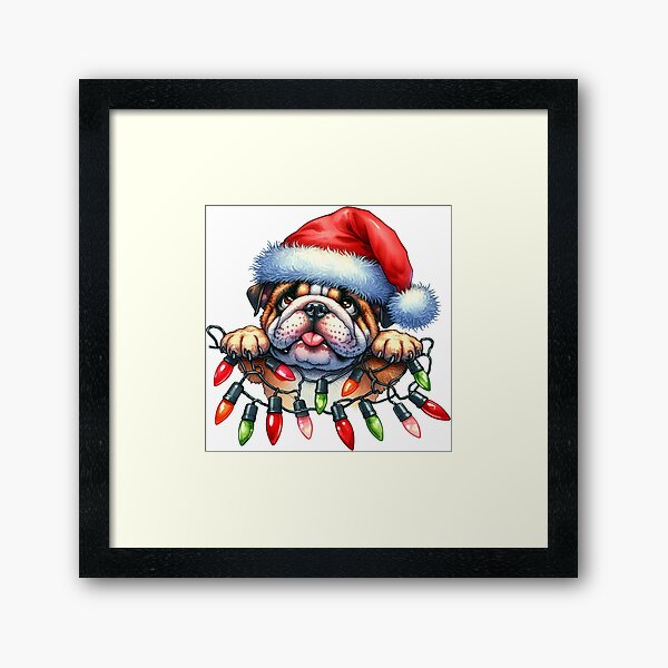 Item preview, Christmas Bulldog designed and sold by clarkfraser.