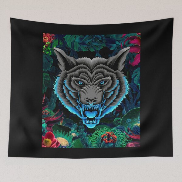 Item preview, WOLF GRAPHIC ELECTRIC BLUE WOLF DESIGN  designed and sold by OnlineTshirtMan.
