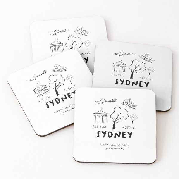 Item preview, All You Need is Sydney | Illustration of Landmarks, Waves, and Trees designed and sold by RM-Journey.