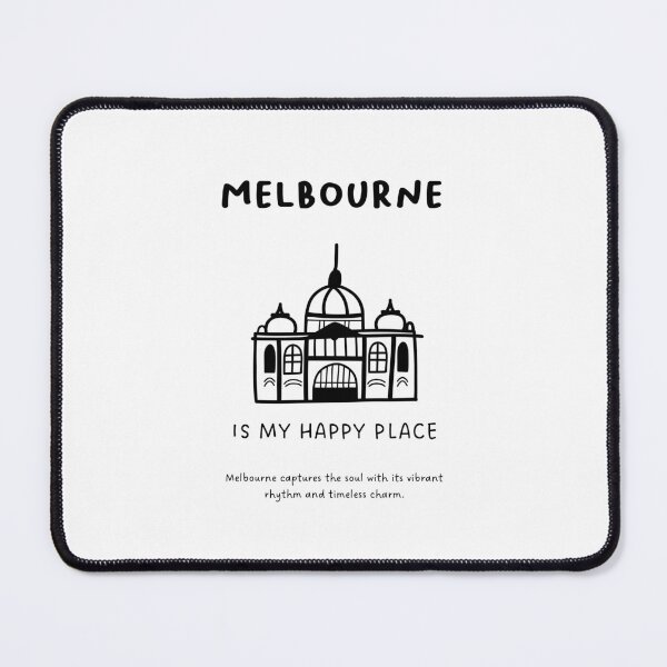 Item preview, Melbourne is My Happy Place | Landmark Illustration designed and sold by RM-Journey.