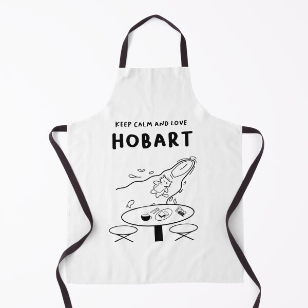 Item preview, Keep Calm and Love Hobart | Illustration of a Relaxing Cat and Café Table designed and sold by RM-Journey.