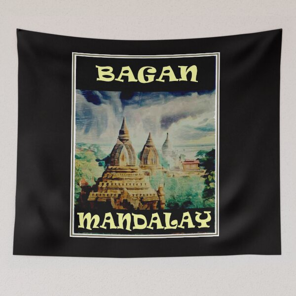 Item preview, Bagan Mandalay Vintage Travel and Tourism Advertising Print designed and sold by posterbobs.