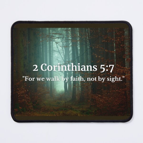Item preview, 2 Corinthians 5:7 Faith Over Sight Bible Verse Design designed and sold by Eto Iz Golovy.
