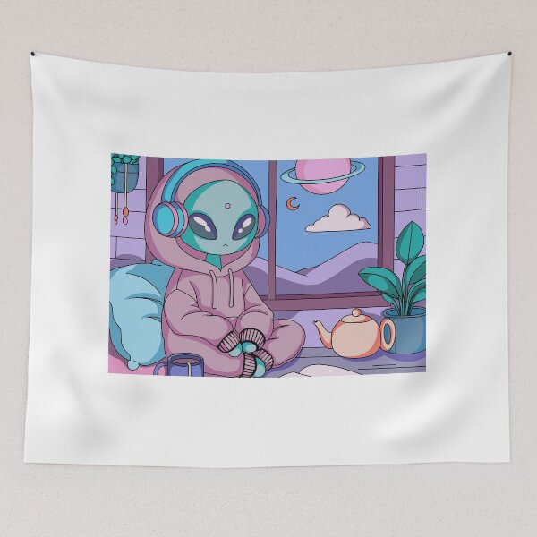 Item preview, Cozy Alien: Tea and Tranquility designed and sold by lavavamp.