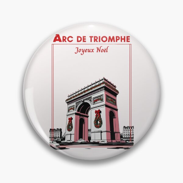 Aperçu de l'œuvre « Arc de Triomphe Noël » – Décoration de Noël à Paris avec une touche festive créée et vendue par TacoFunDesigns.