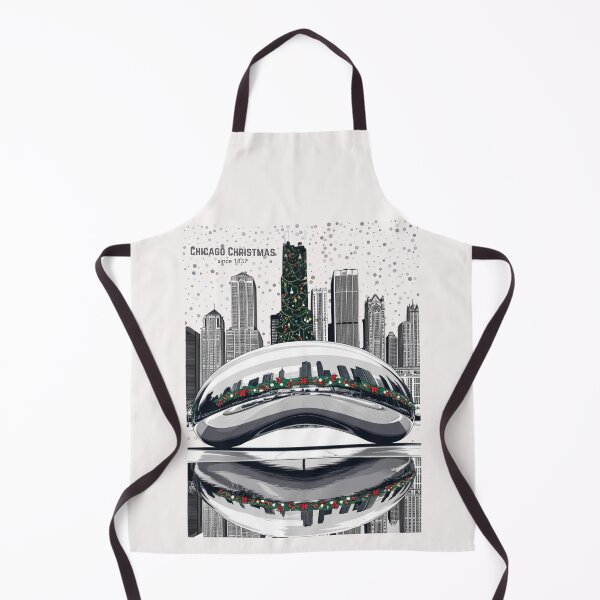 Item preview, "Chicago Christmas" – Festive Bean & Skyline Holiday Design designed and sold by TacoFunDesigns.