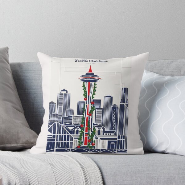 Item preview, "Seattle Christmas" – Festive Space Needle Holiday Design designed and sold by TacoFunDesigns.