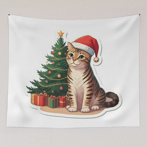 Artikelvorschau, Weihnachtskätzchen entworfen und verkauft von StickersRyous.