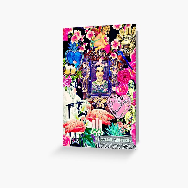 Item preview, Frida Kahlo Love One Another Collage designed and sold by FridaArtGallery.