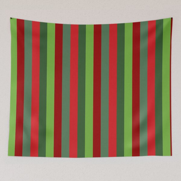 Item preview, Bold Vertical Stripes Christmas Colors Rich Red And Green designed and sold by taiche.