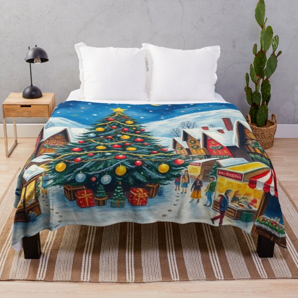 Item preview, Snowy Winter Christmas Shop, Christmas Tree, Christmas Bazaar, Christmas Eve designed and sold by MyArt23.