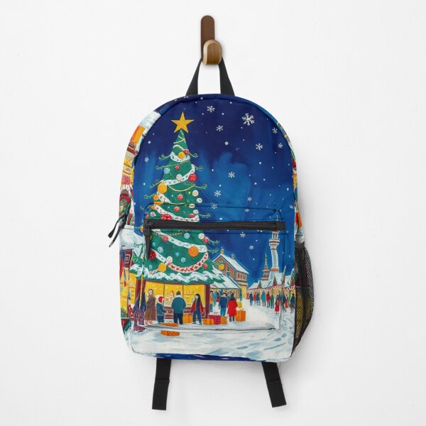 Item preview, Snowy Winter Christmas Shop, Christmas Tree, Christmas Bazaar, Christmas Eve designed and sold by MyArt23.
