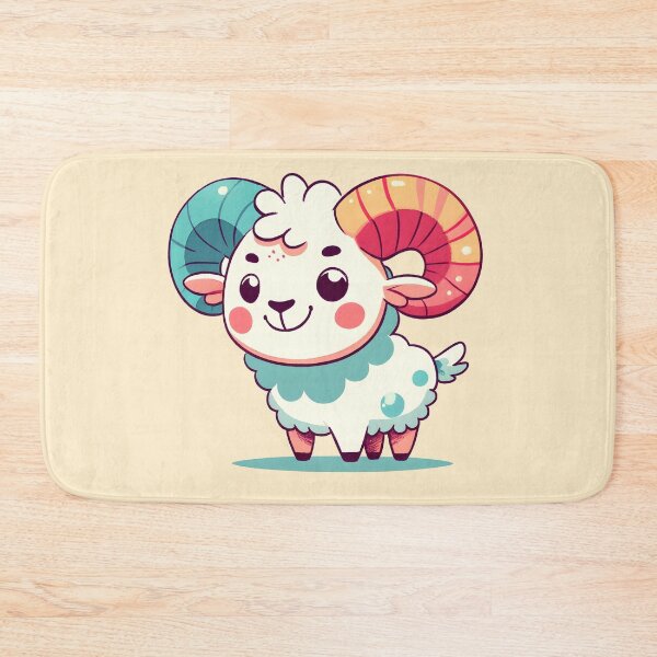 Item preview, Zodiac Aries Ram Rainbow Horned Kawaii Ram Aries Sheep adorable for astrology friend designed and sold by Gay-Koala.