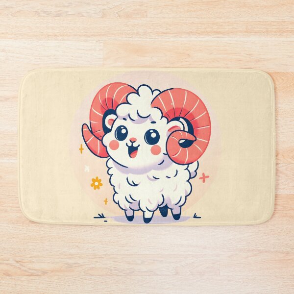 Item preview, Zodiac Aries Ram Rainbow Horned Kawaii Ram Aries Sheep adorable for astrology friend designed and sold by Gay-Koala.