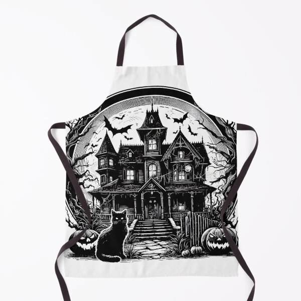 Item preview, Spooky Halloween Haunted House Art designed and sold by Thai Vibe Studio.