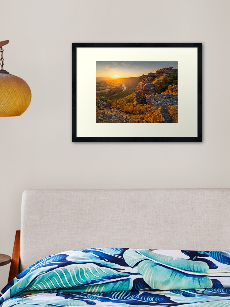 Thumbnail 2 of 7, Framed Art Print, Hassans Walls, Lithgow, Blue Mountains, New South Wales, Australia designed and sold by Chockstone.
