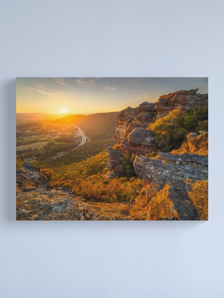 Thumbnail 1 of 3, Canvas Print, Hassans Walls, Lithgow, Blue Mountains, New South Wales, Australia designed and sold by Chockstone.