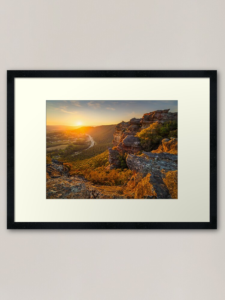 Thumbnail 1 of 7, Framed Art Print, Hassans Walls, Lithgow, Blue Mountains, New South Wales, Australia designed and sold by Chockstone.
