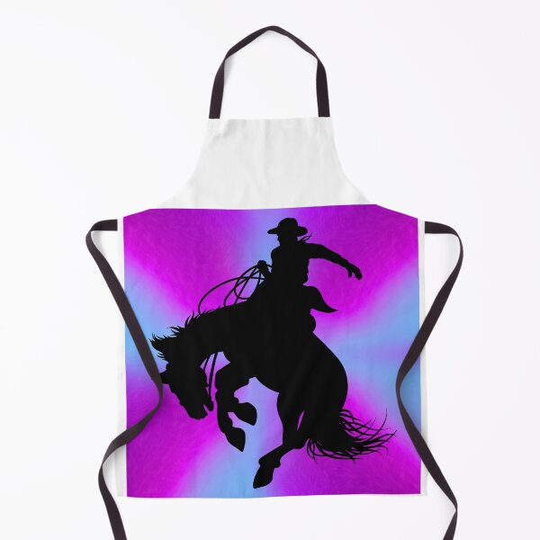 Item preview, Psychedelic Cowboy Bronco Busting Silhouette on Vibrant Western Background designed and sold by Fredster1966.