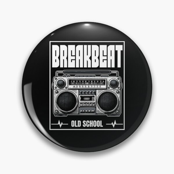 Item preview, BREAKBEAT  - Old School Boom box (White)  designed and sold by Discothreadz.
