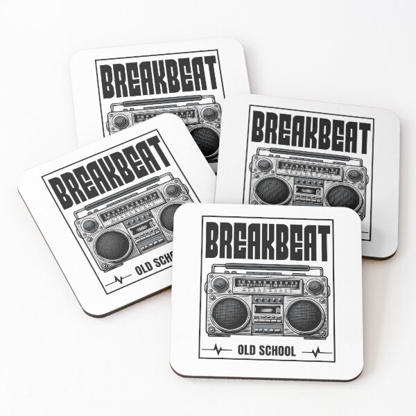 Item preview, BREAKBEAT  - Old School Boom Box (Black)  designed and sold by Discothreadz.