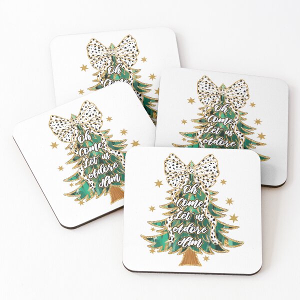 Item preview, Oh Come Let Us Adore Him Christmas Tree designed and sold by vintagearttee.