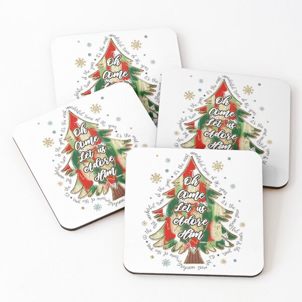 Item preview, Oh Come Let Us Adore Him Christmas Tree designed and sold by vintagearttee.