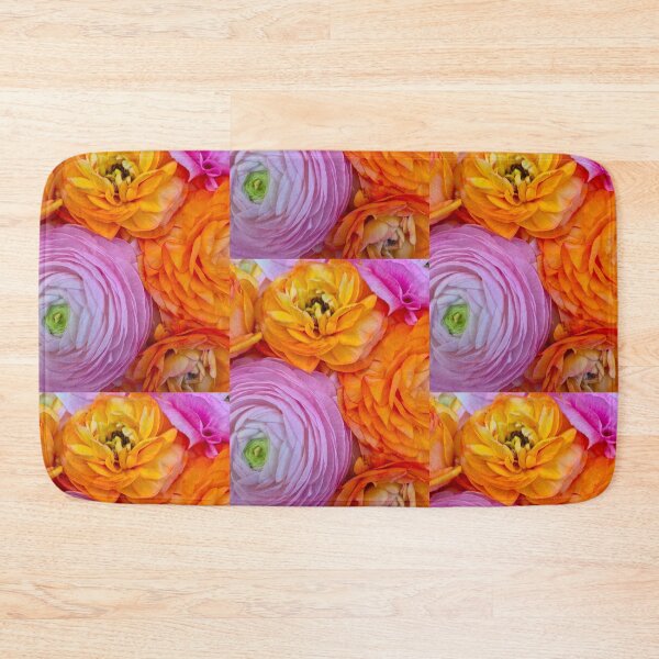 Item preview, Colourful floral ranunculus designed and sold by flowergirlrosie.