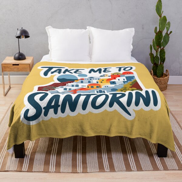 Item preview, Take Me To Santorini Travel Quote designed and sold by TheArtOfPat.